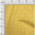 thumbnail image 2 of oneOone Rayon Yellow Fabric Floral Craft Projects Decor Fabric Printed By The Yard 56 Inch Wide, 2 of 4