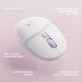 thumbnail image 3 of Logitech G705 Wireless Gaming Mouse, Customizable LIGHTSYNC RGB Lighting, LIGHTSPEED Wireless, Bluetooth Connectivity, Lightweight, PC/Mac/Laptop - White Mist, 3 of 8