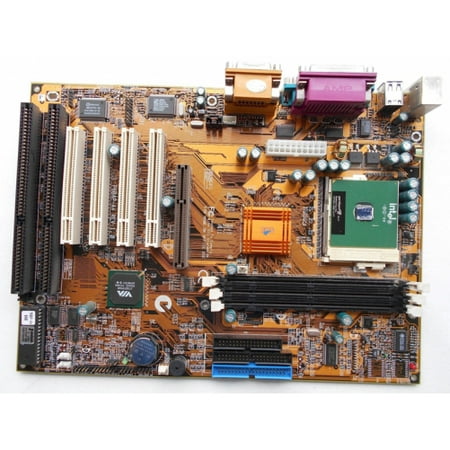 Refurbished-ECSP6BAP-A+Socket 370 motherboard with 2 ISA slots, 4 PCI, 1 AGP and on-board