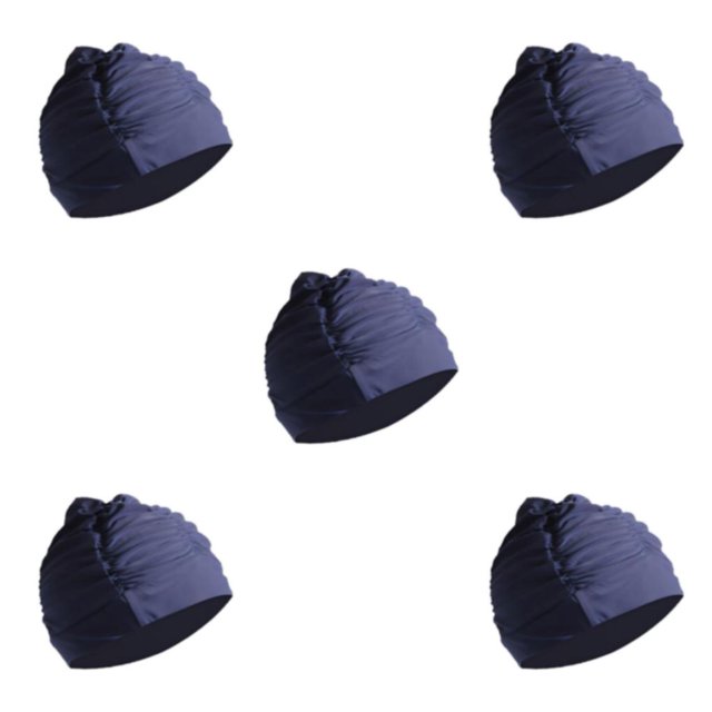 Yuarrent Gorro de nailon suave y cómodo, para nadar y deportes acuáticos, gorro de natación elástico, gorro de piscina, azul marino Type2 NO2