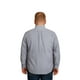 thumbnail image 2 of Big Kong Camisa Tallas Grandes Hombre Blanca Rayas Grises Oversize Manga Larga, 2 of 5