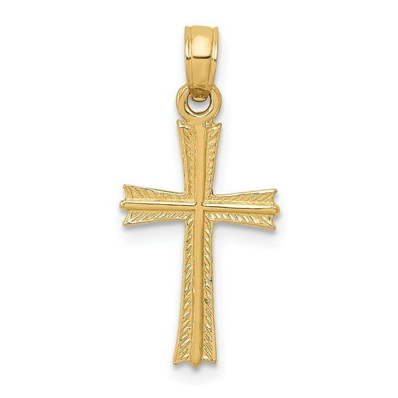 FB Jewels 14K Yellow Gold Cross Pendant