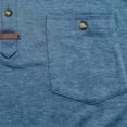 thumbnail image 4 of pstuiky camisetas de hombre, Blusa de manga corta con cuello vuelto, bolsillos y botones de colores lisos para hombre camisas casuales para hombre xxl, 4 of 8