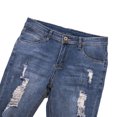 thumbnail image 2 of Men?s Stretch Skinny Ripped Jeans, Super Comfy Distressed Denim Pants with Destroyed Holes, 2 of 5