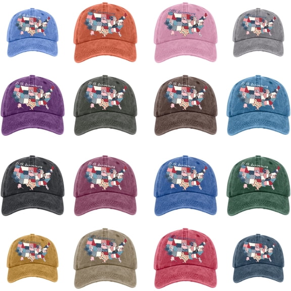 250th Anniversary USA Hat 250 Year American Anniversary Baseball Cap Funny Adjustable Vintage Washed Patariotic Hats for Women Men