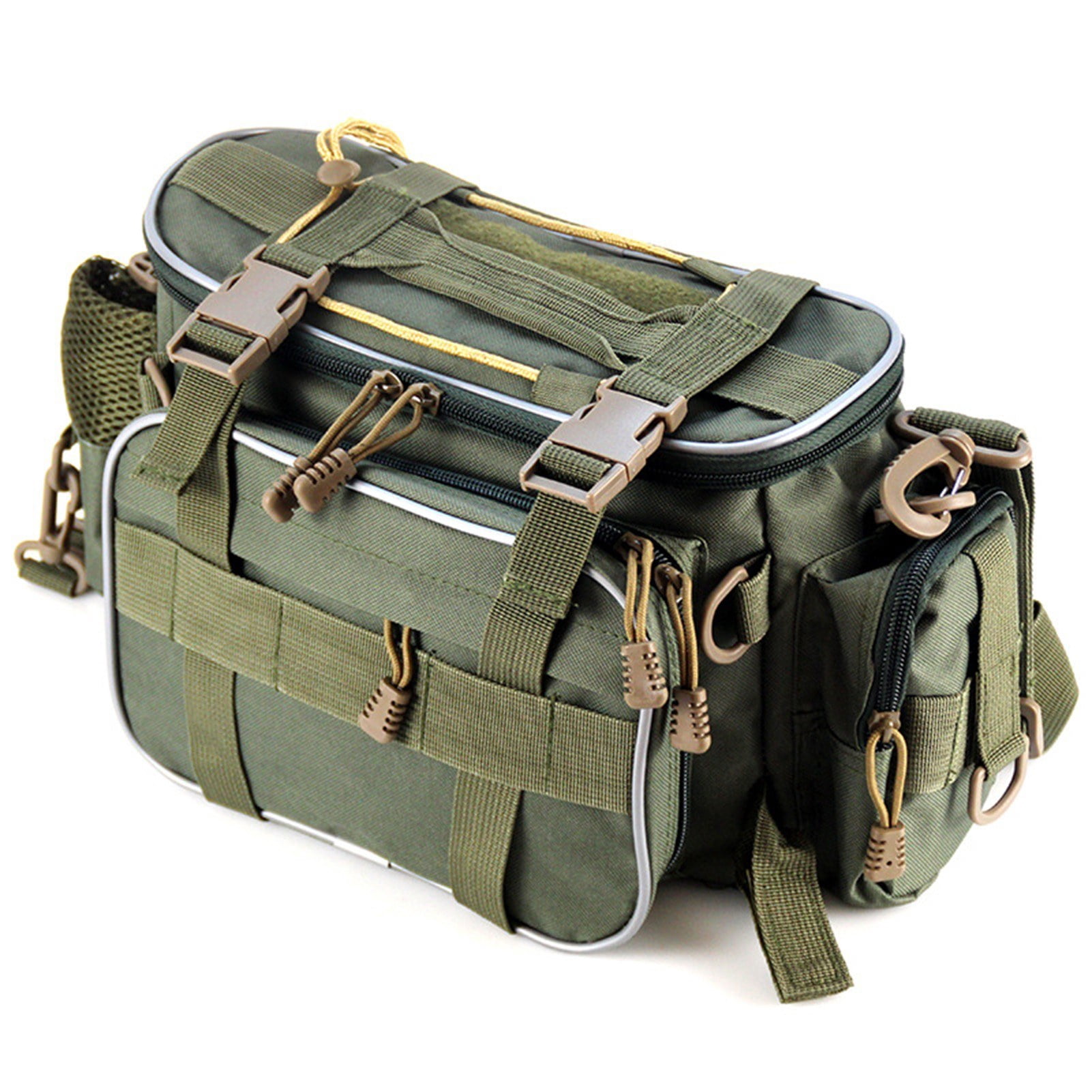 Fishing Tackle Bag Gear Storage Organizer Waist Messenger Bag