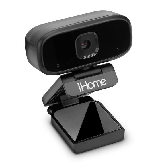 iHome 720p HD Webcam with External Microphone, Auto Light Correction, Multi-OS Compatible, Desktop & Laptop Ready