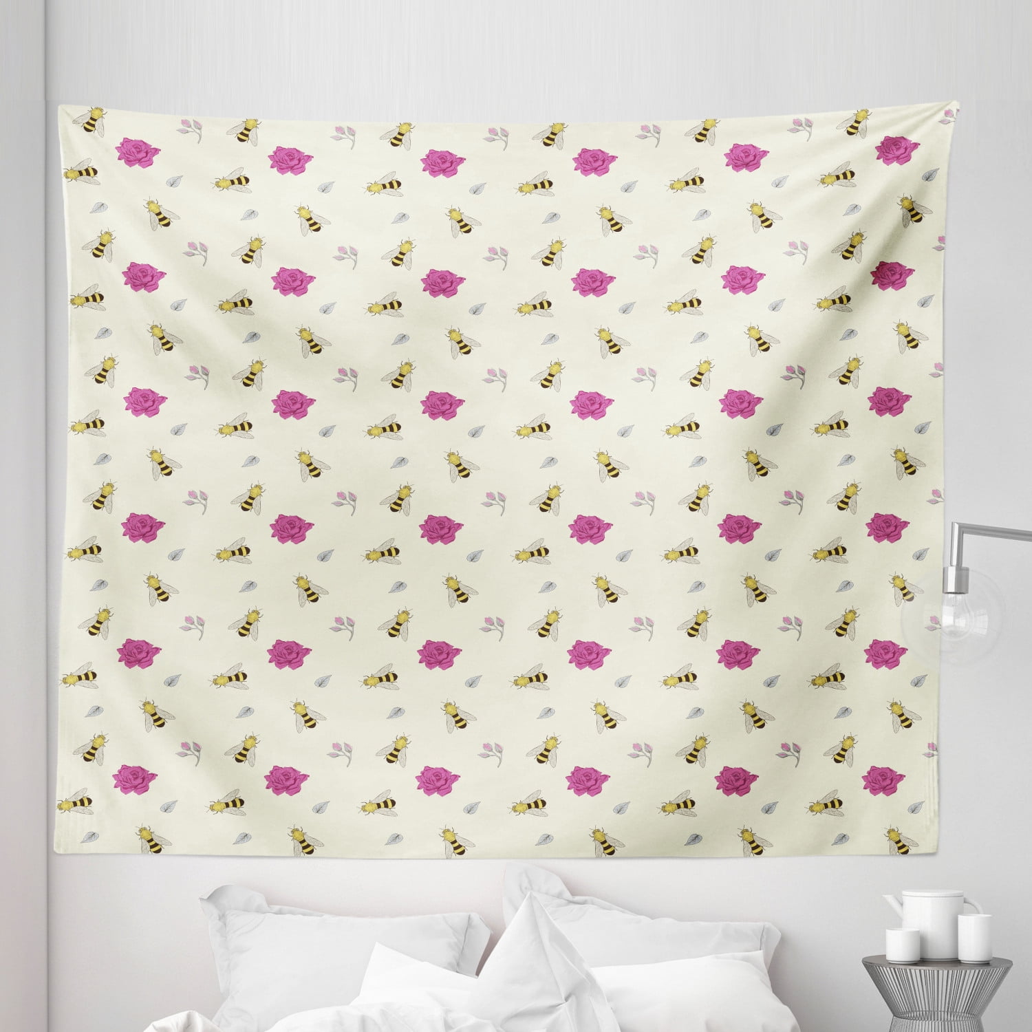 Honey Bee Tapestry Genuine Leather Oversized