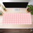 thumbnail image 3 of Pink Minimalist Gingham Floral Desk Mat Gaming Mouse Pad Large Cute Pastel Desk Pad Deskmat Kawaii, Women Office Desk Cover Mat, Laptop Computer Keyboard Mat Mousepad Desk Accessories 31.5"x11.8", 3 of 6