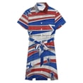 thumbnail image 4 of Patriotic Stars And Stripes Pattern Womens Shirt Dresses Women'S Short Sleeve Dress Turn-Down Collar Dress A Line Casuall Dress Oversize(XS-6XL), 4 of 7