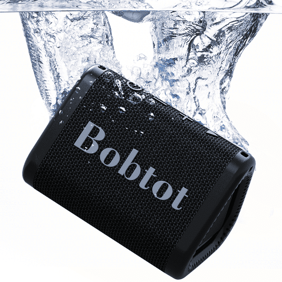 Wireless Portable Speaker,IPX7 Waterproof Bluetooth Speaker, Stereo Sound with Bass, TWS Pairing, Built-in Mic, 16H Playtime for Home, Outdoor,Camping - Black