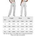 thumbnail image 2 of Pantalones casuales Cintura elástica Ajuste holgado Traje diario de talla grande para mujer Ygjytge Gris claro T XL para Mujer, 2 of 6