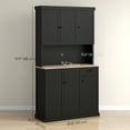 thumbnail image 3 of HOMCOM Buffet de 71 Pouces, Armoire de Rangement de Garde-Manger de Cuisine avec Tiroir, 3 of 10