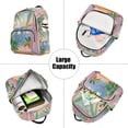 thumbnail image 5 of FORMRS Mini Backpack Purse for Women Quilted Travel Daypack Casual Shoulder Bag, Pink Seaside Boat, 5 of 7