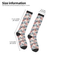 thumbnail image 5 of Daiia Sports Socks Tropical Leaves Printed Novelty Crew Socks for Men Women Knee High Socks Cotton Socks Soft & Breathable Support Unisex Socks, 5 of 9