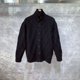 thumbnail image 2 of Suéteres de punto verdes para hombre, ropa de cuello alto negra, cárdigan de cuello alto, tendencia 2024, estilo coreano, camiseta de otoño AX, 2 of 4
