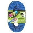 thumbnail image 2 of Prime NS514835 100' 12/3 SJTW Neon Blue Neon Flex Extension Cord, 2 of 2