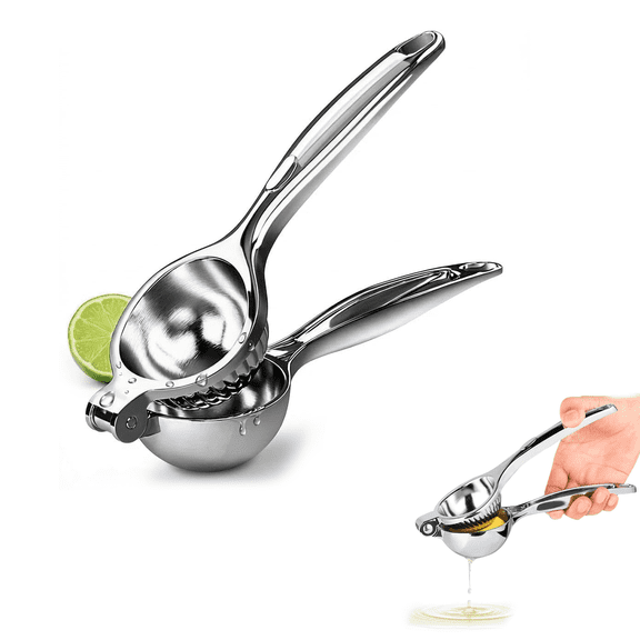 Lemon Squeezer, Stainless Steel Juicer, Manual Citrus Press for Kitchen, Large Hand Juicer for Lime & Orange, Easy to Clean – Exprimidor de Limones