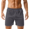 thumbnail image 3 of Mens Pajama Shorts Mens Sleep Shorts Mens Underwear Boxers Lounge Soft Comfy Pj Bottom Sleeping Pants Breathable Summer Sleepwear Dark Gray 3XL, 3 of 5