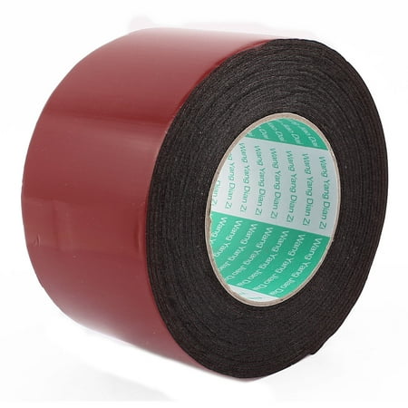 Unique Bargains Black Strong Double Sided Adhesive Tape Sponge Tape 80MM Width 5M Long