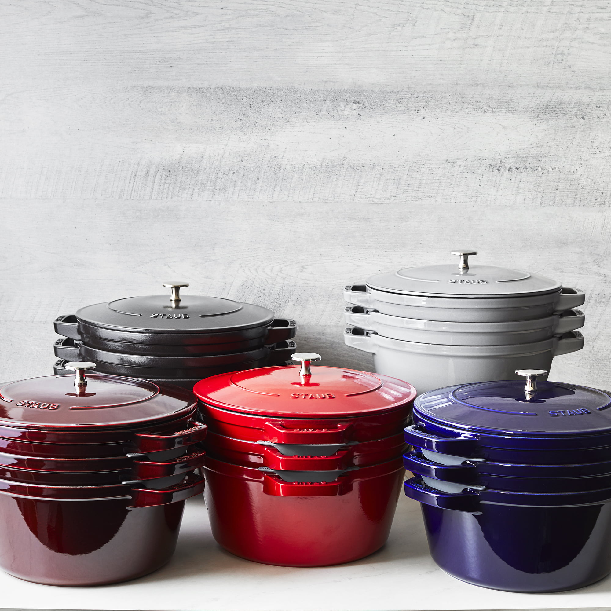 Staub  Stackable 4-in-1 Cast Iron Cookware Set — Athens Cooks