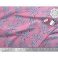 thumbnail image 3 of Soimoi Poly Georgette Fabric Yellow Blue Flower Floral Print Sewing Fabric Yard 52 Inch Wide, 3 of 3