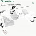 thumbnail image 2 of 6 Modular , Corduroy Upholstered, Compact Armrest- Style, Diy Assemblage, Beige/black/, With Supportive Pillows Seating Armrest-, Configurations, 6 Person Comfortable Couch, 2 of 5