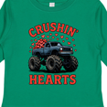 thumbnail image 4 of Inktastic Crushin' Hearts Monster Truck Valentine Boys or Girls Long Sleeve Toddler T-Shirt, 4 of 5