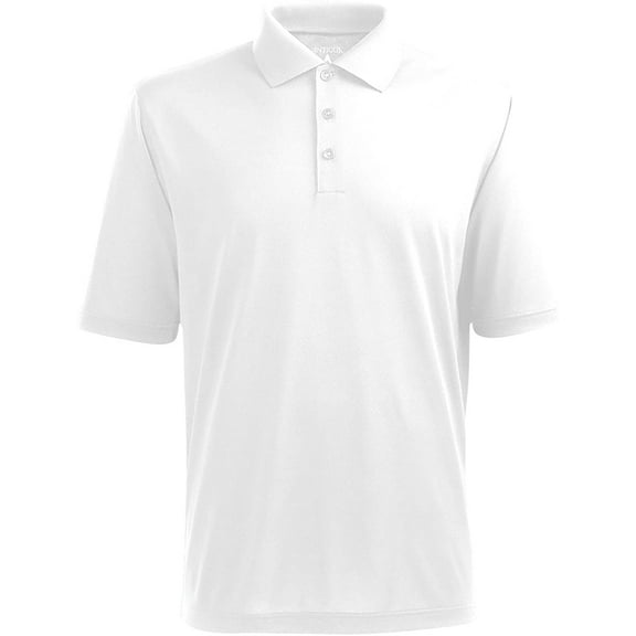 Antigua Mens Pique Xtra-LITE Short-Sleeve Polo Shirt Small White