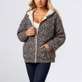 thumbnail image 2 of HOWPAY Womens Hoodies Full Zip up Leopard Printed Oversized Sweatshirts with Pockets Long Sleeve Casual Vintage Loose Fit Fall Hooded Jackets Black XXL, 2 of 5