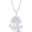 White, variant on Perfect Gift Idea 925 Sterling Silver 14K White Gold Plated Jellyfish Charm Pendant Necklace For women