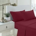 thumbnail image 2 of Martha Collection 1800 Series Embossed Deep Pocket Sheet Set - Super Soft & Wrinkle Free - Luxurious Bed Sheets Set (California King, Burgundy), 2 of 2