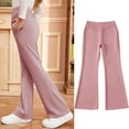 thumbnail image 4 of Teen Girl School Uniform Pants Skinny Fit Kids Dress Pants With Pockets Flare Leg Pants Multicolor Pants Back To School Outfits For Girls Teen Tween Girl Clothing 11-12 Years, 4 of 5