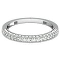 thumbnail image 2 of Dazzlingrock Collection DGLA CERTIFIED Round White Diamond Wedding Enhancer Guard band for Women (0.40 ctw, Color I-J, Clarity I2-I3) in 10K White Gold, Size 7, 2 of 7