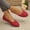 Red, variant on Womens Flats Ballet Flat Shoes Plus Size Casual Fashion Solid Color Soft Sole Slip On Shoes for Spring Summer Daily Walking