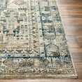 thumbnail image 4 of Hauteloom Mundesley Traditional Medallion Area Rug - Vintage Distressed Look Oriental Carpet for Living Room, Bedroom - Farmhouse - Beige, Brown, Blue - 10' x 14', 4 of 18