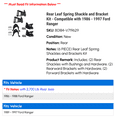 thumbnail image 2 of Rear Leaf Spring Shackle and Bracket Kit - Compatible with 1986 - 1997 Ford Ranger 1987 1988 1989 1990 1991 1992 1993 1994 1995 1996, 2 of 3