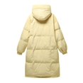 thumbnail image 7 of Women's 2026 Long Hooded Puffer Coat, Mid-Length Oversized Jacket, Thick Cotton Filled Parka, Multi-Pocket Winter Coat, Casual Korean Style Coat Yellow M, 7 of 7