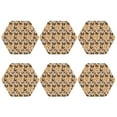 thumbnail image 2 of Bingfone Vintage Cute Dogs Head Leather Drinks Coasters with Set of 6,Suitable for Home Kitchen,Coffee Cup Coasters Home Gift, 2 of 9