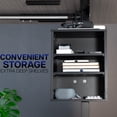 thumbnail image 2 of VIVO Black Clamp-on Desk Leg Shelving Unit, Multi-Level Storage Shelves, 2 of 8