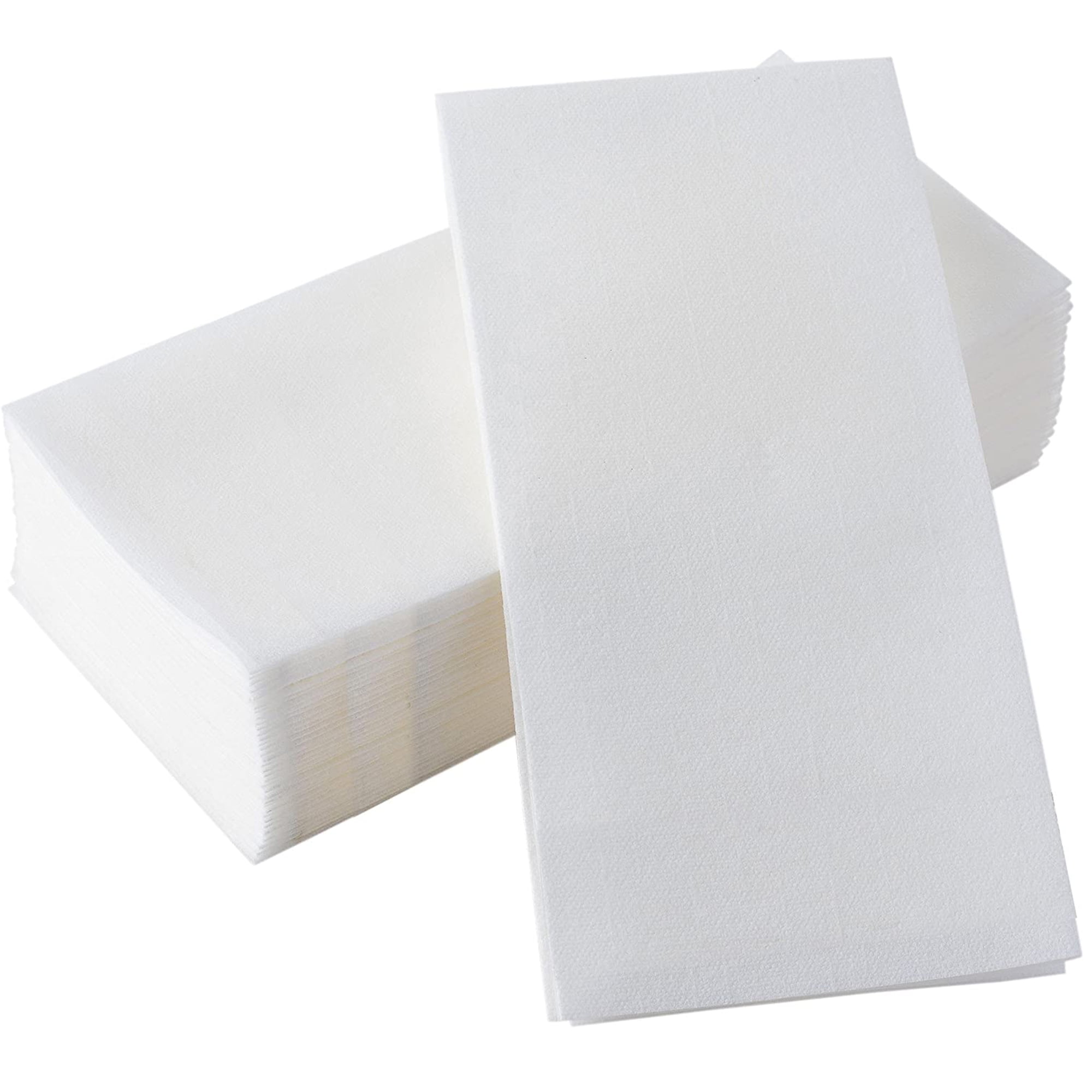 Bulk White Guest Towels (1/6 Fold, Linen-Feel)