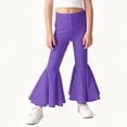 thumbnail image 5 of Hessimy Girls Wide Leg Sweatpants Drawstring Baggy Pants Teen Girls Athletic Joggers Pants with Pockets(Dark Purple,8-12 Years), 5 of 9
