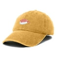 thumbnail image 5 of Dalix Shrimp Nigiri Embroidered Sushi Cotton Dad Hat Baseball Cap Adjustable Womens in Washed Gold, 5 of 5