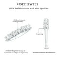 thumbnail image 6 of Rosec Jewels Moissanite Half Eternity Wedding Ring for Women - Designer Ring - D-VS1 Quality Certified, 10K White Gold, US 4.00, 6 of 7