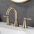 thumbnail image 3 of Widespread Faucet 2-handle Bathroom Faucet, Three Holes Bathroom Sink Faucet, 3 of 5