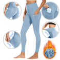 thumbnail image 3 of Babcutegg Womens Yoga Pants Quick Dry Gym Pants Lightweight Soild Color High Waist Sport Clothes for Women Light Blue Size M, 3 of 9