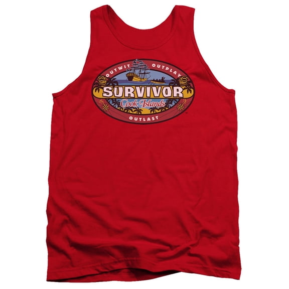 Survivor Cook Islands Adult Tank Top Red