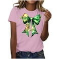 thumbnail image 2 of Ounisa Womens Funny St Patricks Day Bows T Shirts for Girls Cute Short Sleeve Tees for Saint Patricks Day, 2 of 5