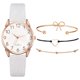 thumbnail image 1 of Reloj de pulsera para mujer de cuero con esfera verde cuadrada a la moda para mujer, conjunto de pulsera de cuarzo Wmkox8yii gfajkfgbkjabf1058, 1 of 1