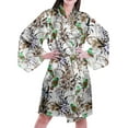thumbnail image 5 of Moomaya Printed Womens Kimono Sleeve Robes Satin Silk Getting Ready Bridal Robe Coverup, 5 of 7